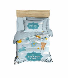 L'essentiel linge de maison PH16 Juego de Funda de Edredón Gris, Marrón y Blanco